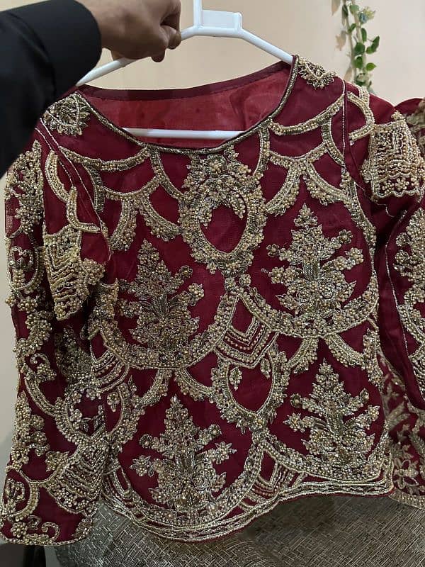 mehroon bridal dress 4