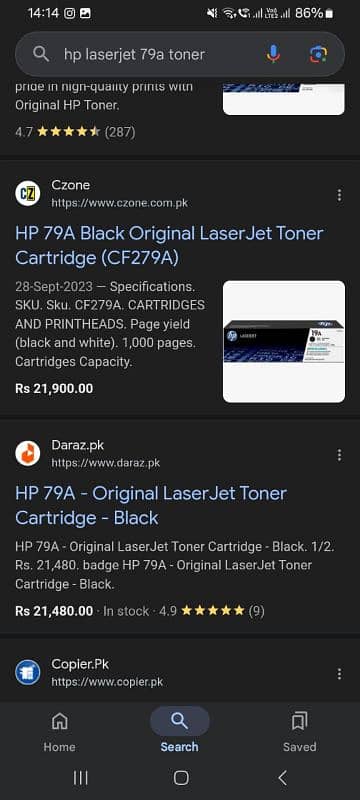 HP 79A laser jet black colour toner , sealed back for sale 1