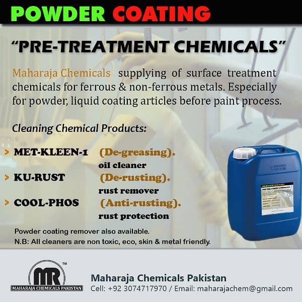 "POWDER COATING ARTICLES PRE-TREATMENT" 0
