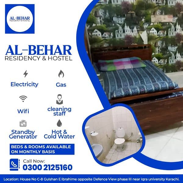 Boys Hostel near Iqra University 0