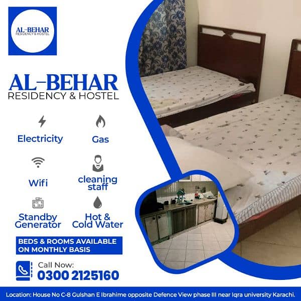 Boys Hostel near Iqra University 1