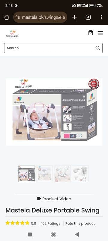 Mastela Portable Deluxe Swing Electrical Baby Swing 0