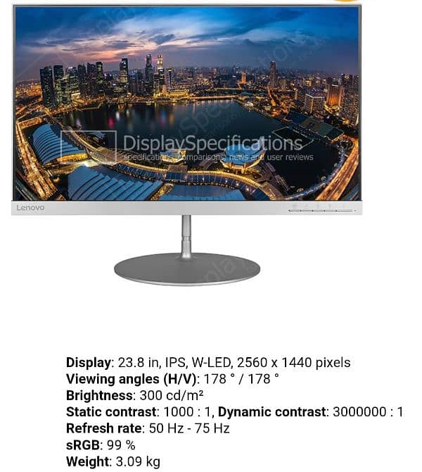Lenovo L24q-20 monitor 2k resolution 5