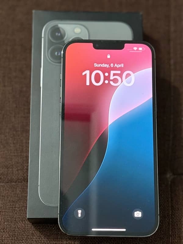 13 Pro Max HK Dual PTA Approved with BOX 128gb 1