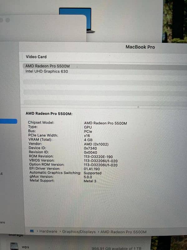 MacBook Pro 16inch 2019 Core i9 32GB Ram 1TB SSD 4