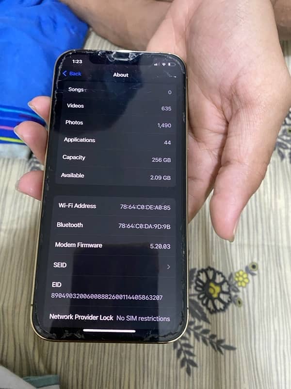Iphone 12 pro pta approved 256gb Golden Color 1