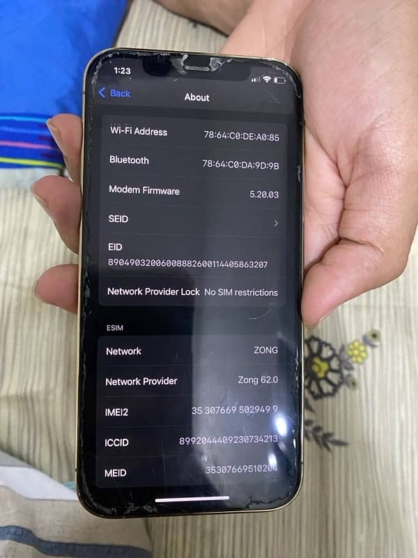 Iphone 12 pro pta approved 256gb Golden Color 0