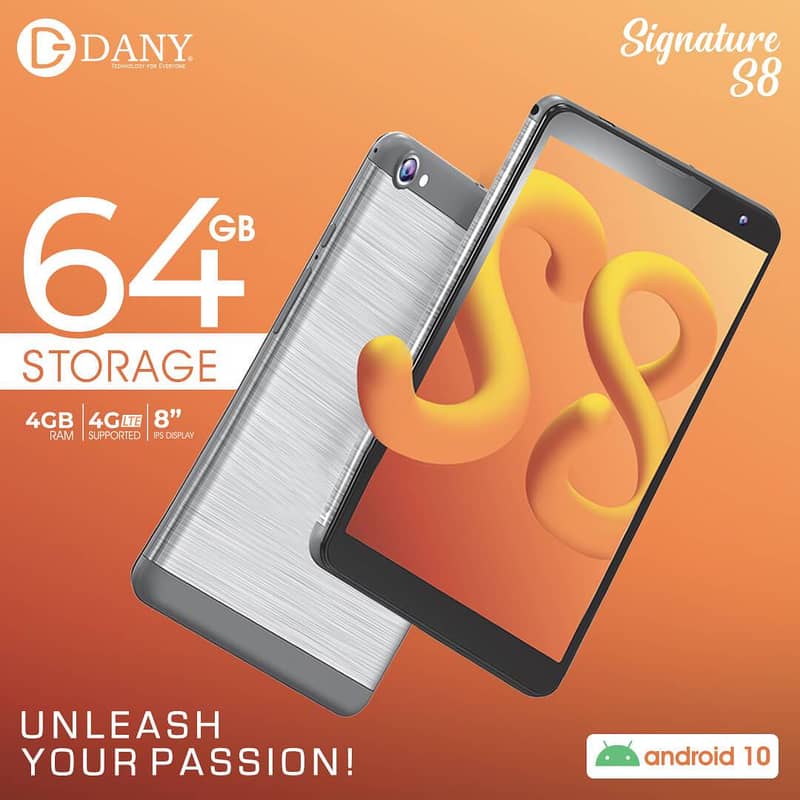 DANY Signature S8 Tablet (4gb ram/ 64gb internal storage)- 31%off 0