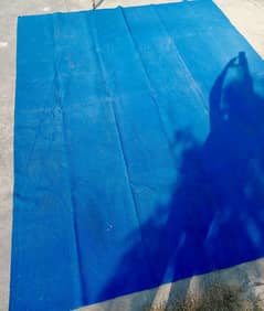 Blue synthetic carpet
