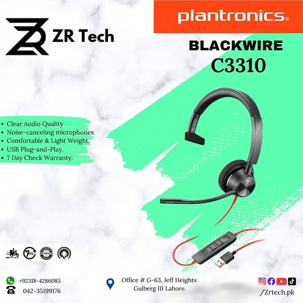 Plantronics Jabra Sennhiser Logitech USB Noise Cancellation Headphones 3