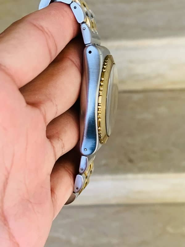 Swatch Swiss Made $$ Chronograph Watch Two Tone 44mm Dial Szie 9/10 6