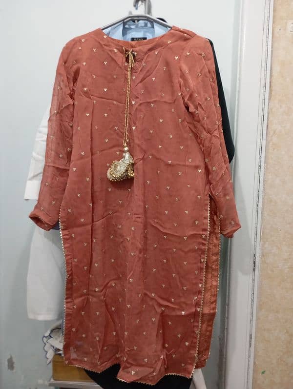 long shirt with crushed sharara and multicoloured dupatta 1