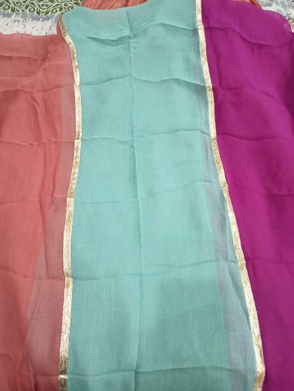 long shirt with crushed sharara and multicoloured dupatta 3