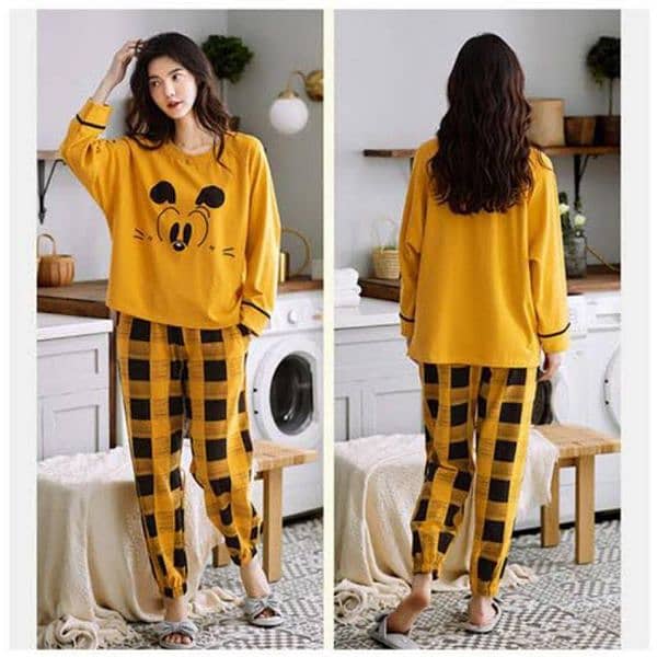 stylish women's printed night suit 0