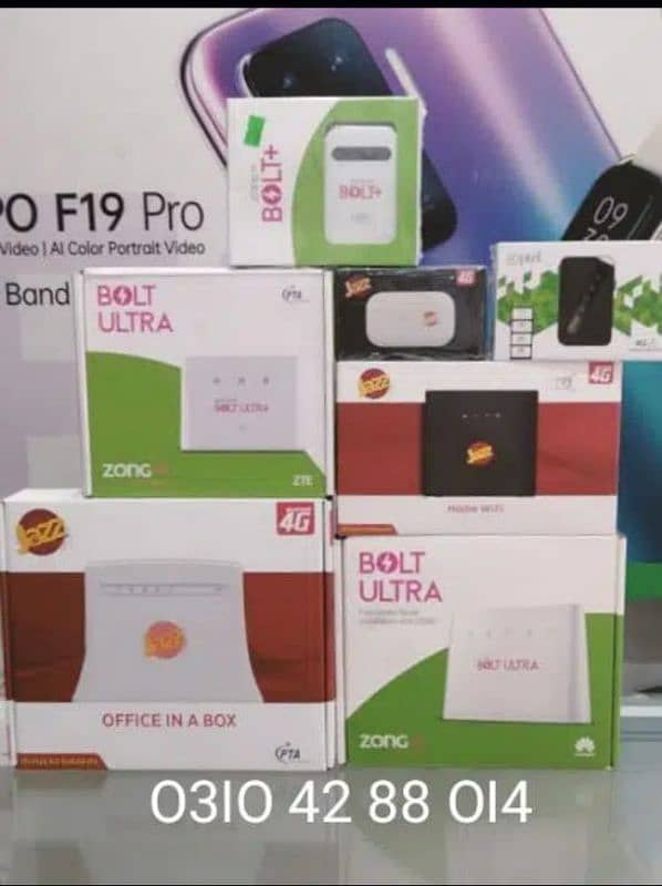 ZONG BOLT PLUS BOLT ULTRA ROUTER JAZZ 4G DEVICES 4G ROUTER AVAILABLE 7