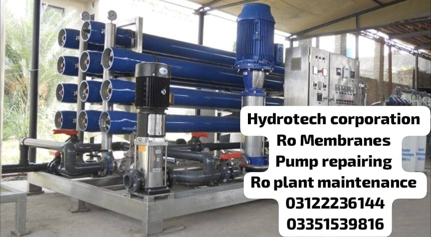 Ro Membranes/ Pump repairing/ Ro plant maintenance services provide 0
