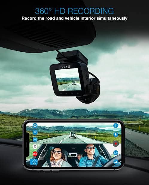 Drive 360 dash camera inside and outside the vehicle in full HD 3 6