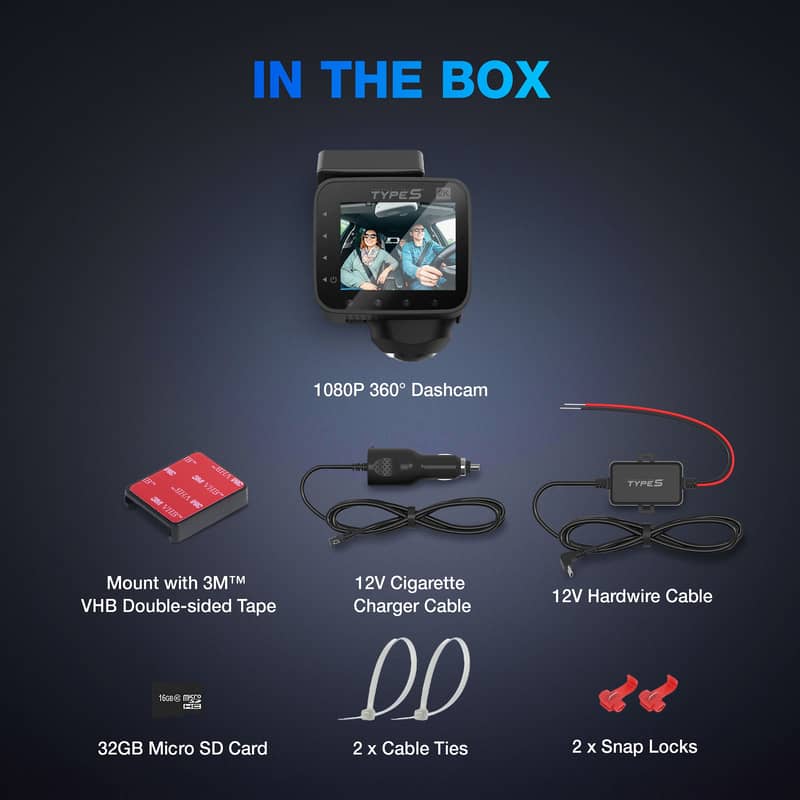 Drive 360 dash camera inside and outside the vehicle in full HD 3 9