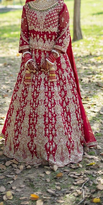 Bridal Barat Lengha Sharp REd 2