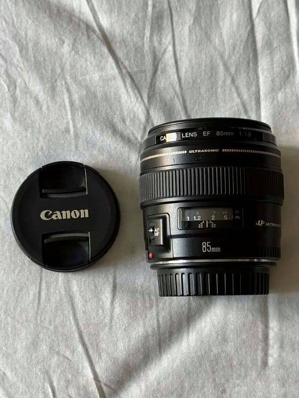 Canon 85mm f1.8 prime lens argent saile 1