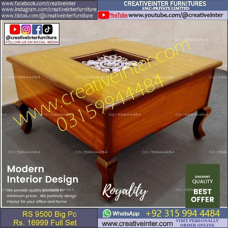 center table set coffee set 3pcs sofa furniture chair home cafe office 0