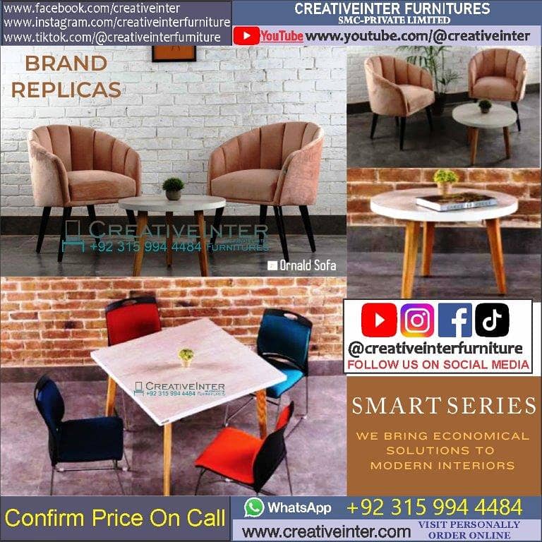 center table set coffee set 3pcs sofa furniture chair home cafe office 4