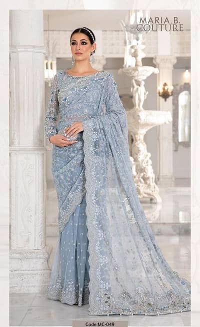 Maria B Embroidered  saree