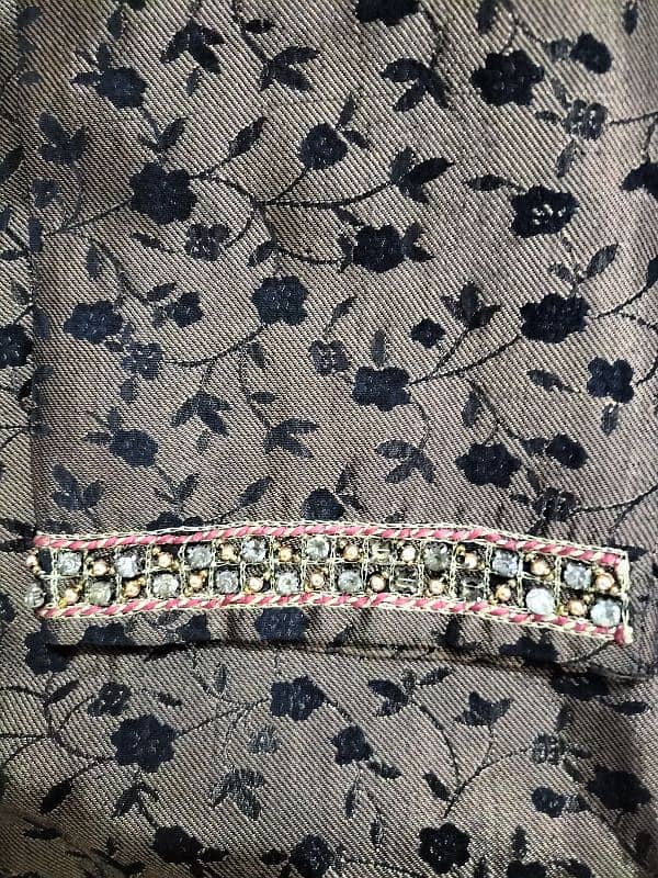 Designer Sherwani for Sale–Worn Once, Handcrafted Cora Work, Like New 3