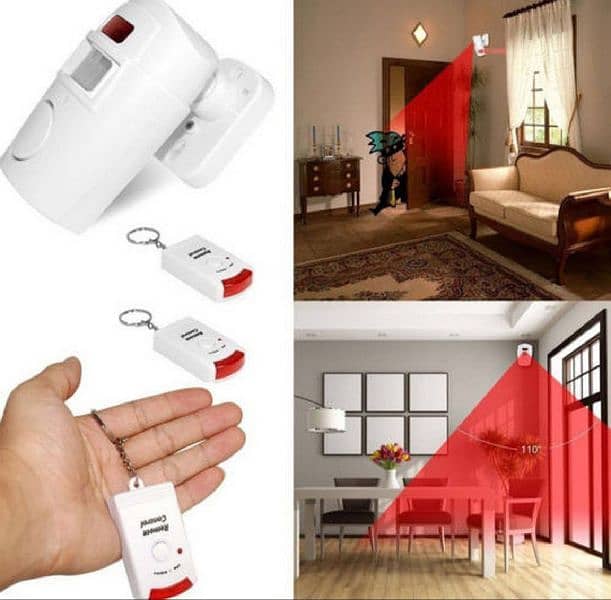 Wireless motion sensor work with remote 4