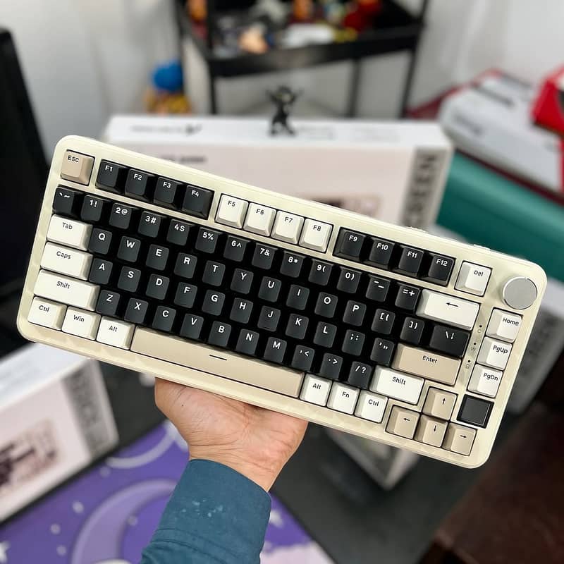 Attack Shark X85PRO Wireless RGB Mechanical Keyboard – Cheese/Lavender 0