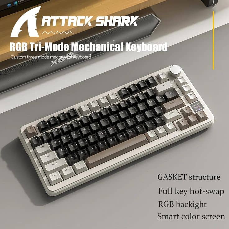 Attack Shark X85PRO Wireless RGB Mechanical Keyboard – Cheese/Lavender 1