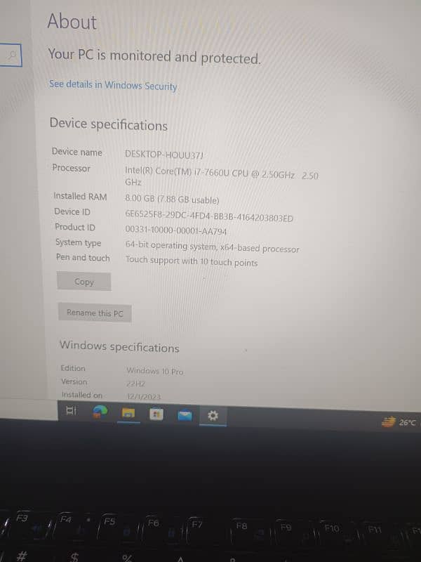 Dell latitude 7480 I7 7th generation 8Gb RAM 256gb SSD 4