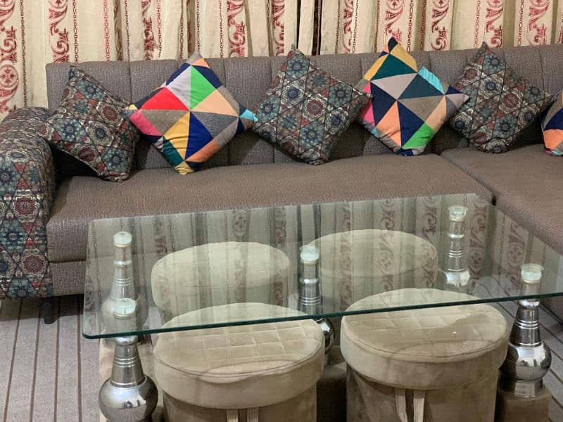 L shape Sofa Set Jumbo size 4