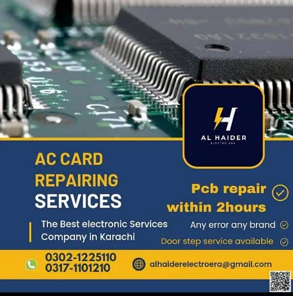 Ac Card repairing/ups/solar inverter repair services/ac/circuit/pcb 0