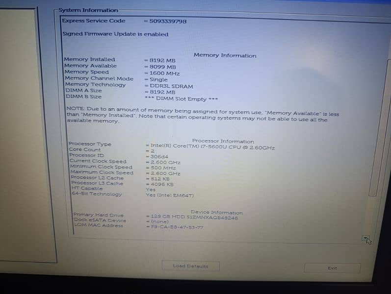 Dell latitude e5550 core i7 5th Generation 2