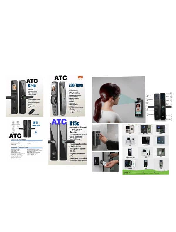 smart fingerprint handle electric door lock code access control system 2