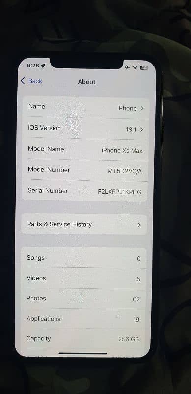 iphone xs max 256gb 7
