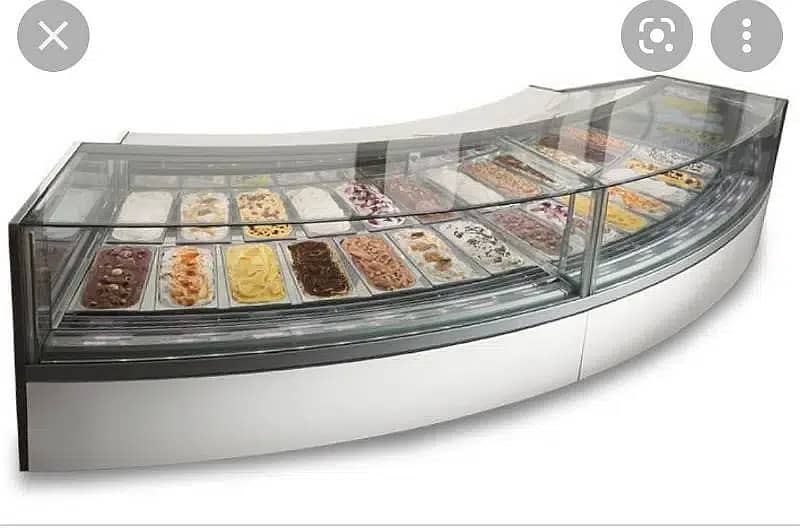 Ice Cream Display Freezer / ICE Cream counter Display Freezer for sal 15