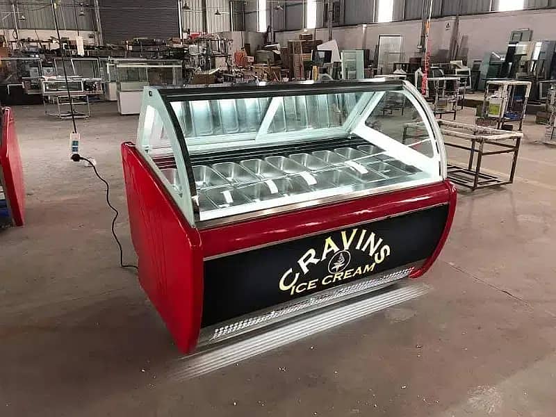 Ice Cream Display Freezer / ICE Cream counter Display Freezer for sal 16