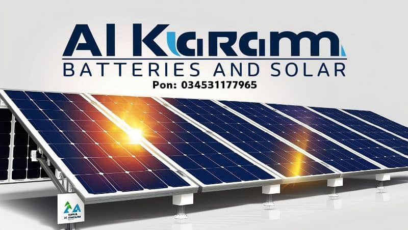 Solar panels, Tubular Batteries, Solar inverters available 12