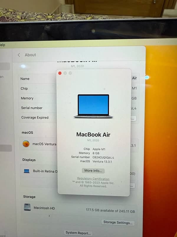 Macbook Air M1,2020 0