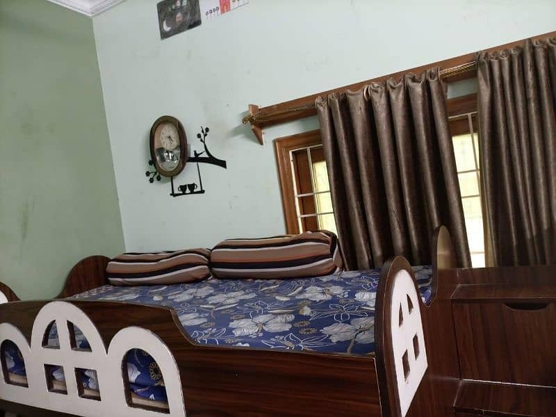 Double decker bed in mint condition made from long lasting wood 0