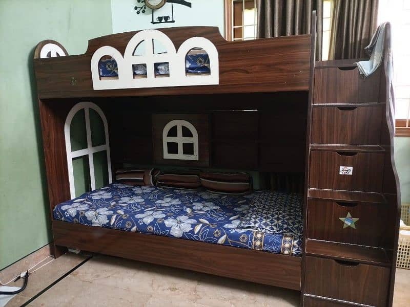 Double decker bed in mint condition made from long lasting wood 5