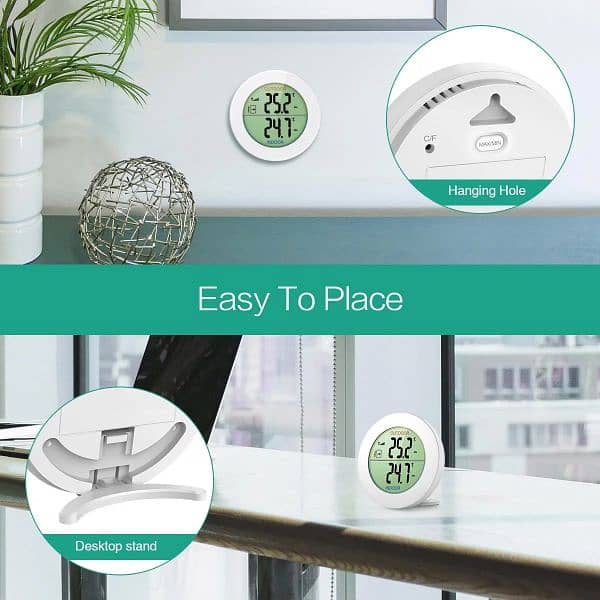 ORIA Indoor Outdoor Thermometer, Wireless Temperature Monitor 3