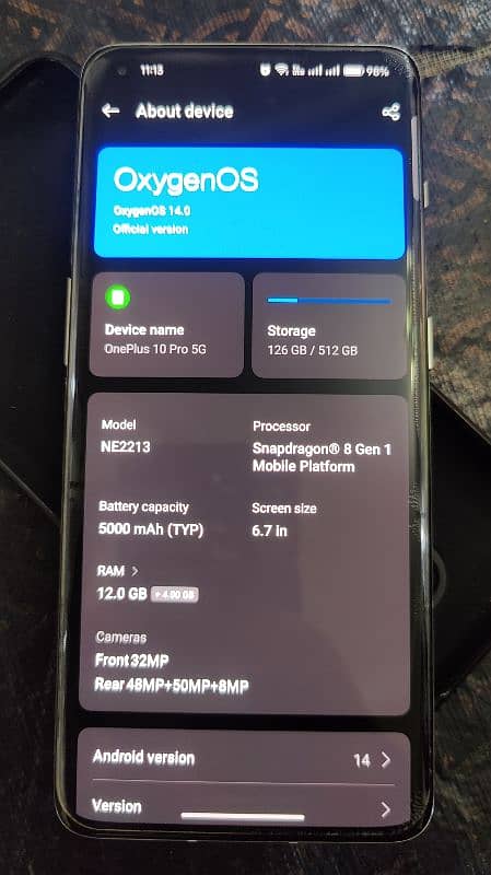 One Plus 10 Pro 12/512 PTA Approved 7