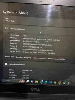 Dell latitude E7450-i7 12/256ssd