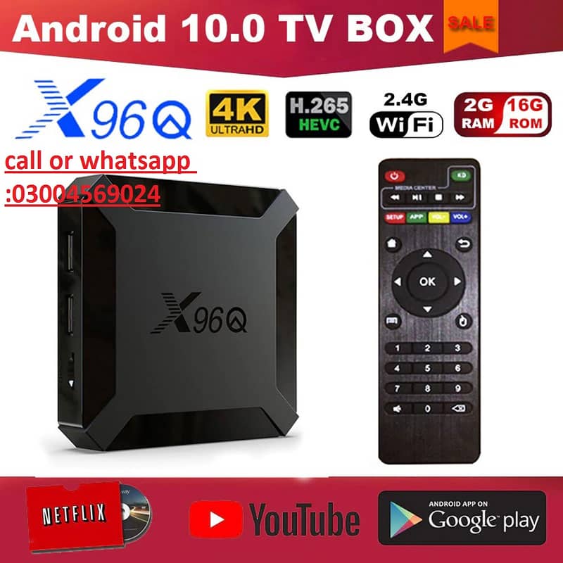 Smart Box X96q Mini Quad Core 8g+128g 4k Android with free channels 0