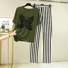 two piece stitch sleepwear for womens with free delivery