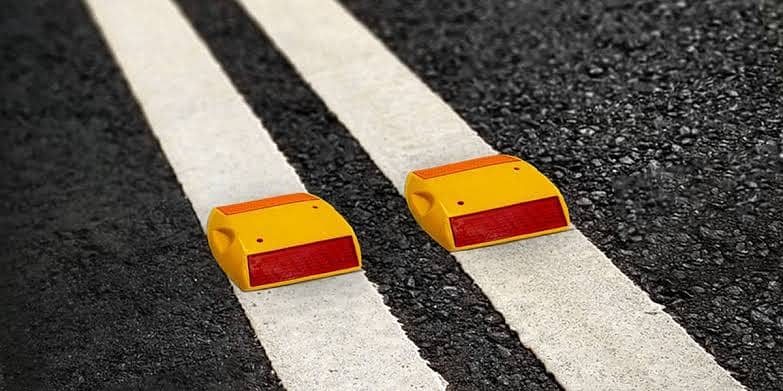 Road Barrier- Road Studs - Anti glare Sheet |Precaution Signboards 8