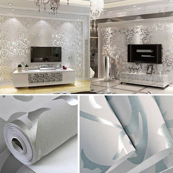 Wallpapers / Vinyl Floor / 3D Wallpaper / Wooden Floor/ Grass / Blind 1